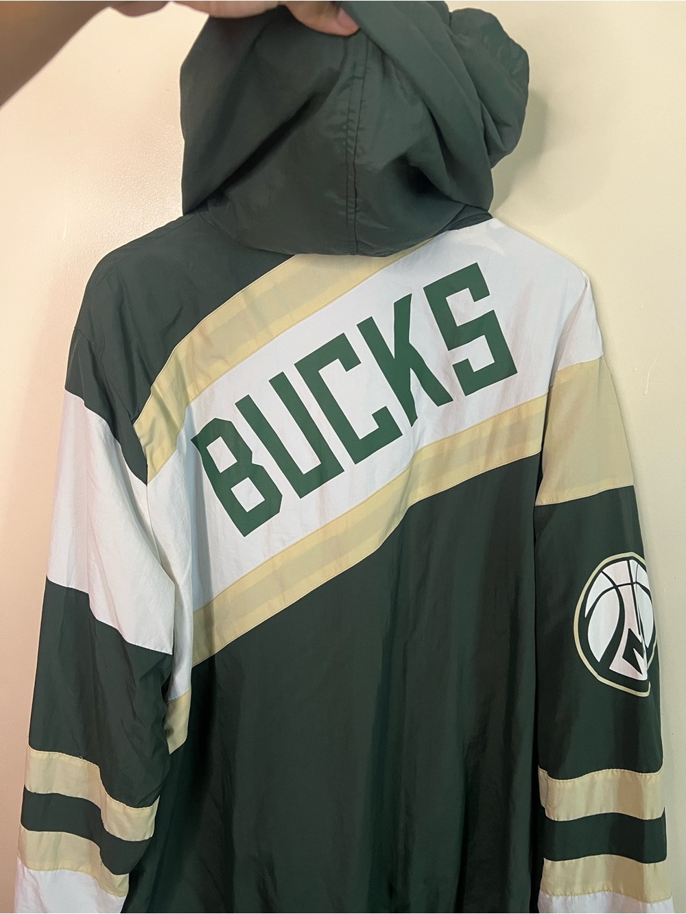 Ultra Game Milwaukee Bucks Quarter Zip Pullover Windbreaker Jacket 2XL - Picture 7 of 8